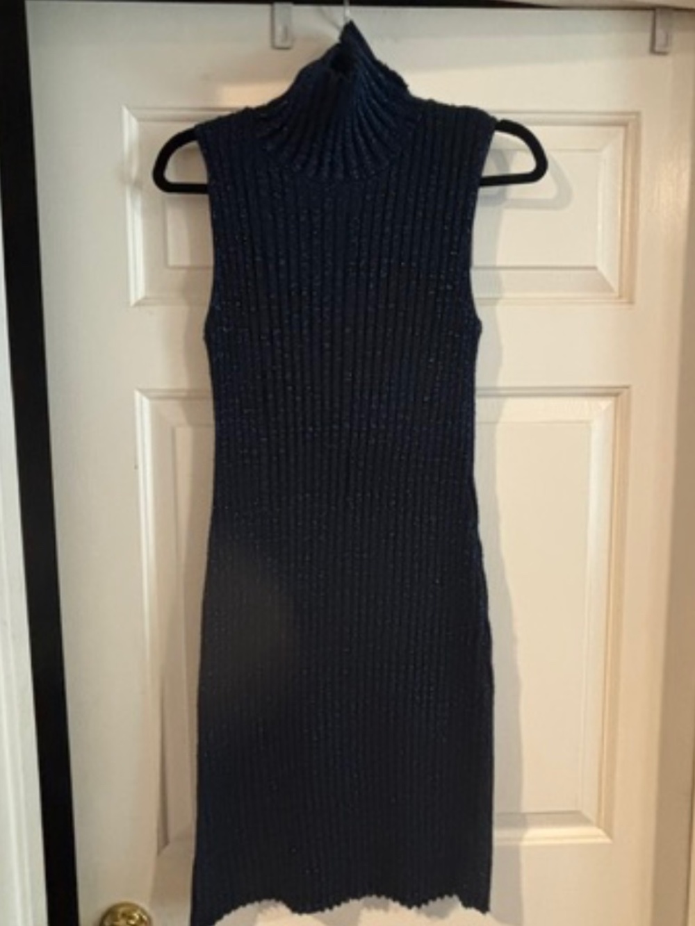 G.A.S sweater dress , Black w/ dark blue sparkles- SZL